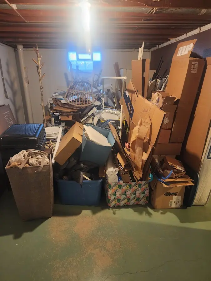 Roll-off dumpster container at job site for 20 Yard Dumpster Rental in Colden